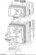 Section Diagram and Parts List for TBX25ZMFRWH  General Electric Refrigerator