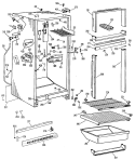 Section Diagram and Parts List for TBF14XKCL  General Electric Refrigerator