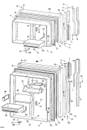 Section Diagram and Parts List for TBX19ZKGR  General Electric Refrigerator