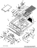 Section Diagram and Parts List for JSP49G1J8  General Electric Range
