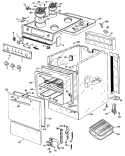 Section Diagram and Parts List for JAS01*J5  General Electric Range