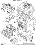 Section Diagram and Parts List for JSP27*J6  General Electric Range