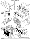 Section Diagram and Parts List for JHP69G*K5  General Electric Microwave Oven Combo