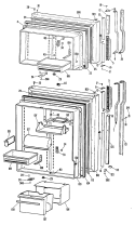 Section Diagram and Parts List for TBX25ZLGR  General Electric Refrigerator