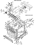 LOWER OVEN PARTS Diagram and Parts List for JKP47G*K3  General Electric Wall Oven