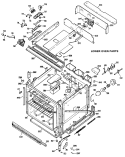 LOWER OVEN PARTS Diagram and Parts List for JKP46G*K3  General Electric Wall Oven