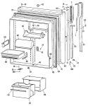 Section Diagram and Parts List for TBXW25RMGLWH  General Electric Refrigerator