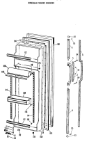 FRESH FOOD DOOR Diagram and Parts List for TFXW24RLG  General Electric Refrigerator