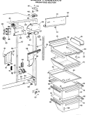 FRESH FOOD SECTION Diagram and Parts List for TFXW24RLG  General Electric Refrigerator