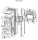 FRESH FOOD DOOR Diagram and Parts List for TFXW27FLB  General Electric Refrigerator