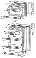 Section Diagram and Parts List for TB15SLBRAD  General Electric Refrigerator