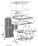 Section Diagram and Parts List for TB15SLBRAD  General Electric Refrigerator