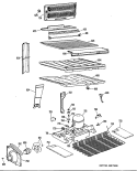 Section Diagram and Parts List for TBX17KLGRAD  General Electric Refrigerator