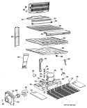Section Diagram and Parts List for TBX17KMJRWH  General Electric Refrigerator