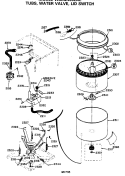 Part Location Diagram of WH44X1130 GE LID WASHER            AD