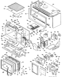 Section Diagram and Parts List for JHP70N*K5  General Electric Microwave Oven Combo