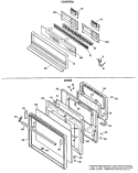 Section Diagram and Parts List for JKP47G*K4  General Electric Wall Oven