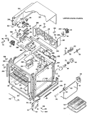 UPPER OVEN PARTS Diagram and Parts List for JKP46G*K4  General Electric Wall Oven