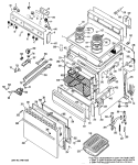 Part Location Diagram of WB56X6097 GE D00R PANEL AD