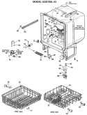 Section Diagram and Parts List for GSD790L-03  General Electric Dishwasher