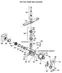 MOTOR - PUMP MECHANISM Diagram and Parts List for GSM507L-02  General Electric Dishwasher