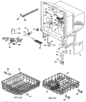 Section Diagram and Parts List for GSM603L-02  General Electric Dishwasher
