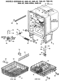 Section Diagram and Parts List for GSD580K-02  General Electric Dishwasher