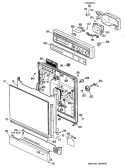 Section Diagram and Parts List for GSD500L-02BA  General Electric Dishwasher