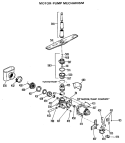 MOTOR - PUMP MECHANISM Diagram and Parts List for GSD500L-02BA  General Electric Dishwasher