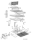 Section Diagram and Parts List for TBX18KLGRWH  General Electric Refrigerator