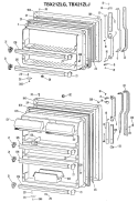 Section Diagram and Parts List for TBX21ZLFRAD  General Electric Refrigerator