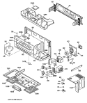 Section Diagram and Parts List for JVM142K03  General Electric Microwave
