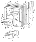 Section Diagram and Parts List for TBX25RMFRWH  General Electric Refrigerator
