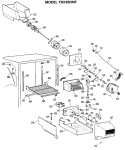 Section Diagram and Parts List for TBX25RMFRWH  General Electric Refrigerator