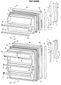 Section Diagram and Parts List for TBX14SMCLWH  General Electric Refrigerator