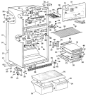Section Diagram and Parts List for TBX21KLGRWH  General Electric Refrigerator
