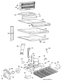 Section Diagram and Parts List for TBX21NLGRAD  General Electric Refrigerator