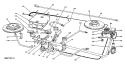 Section Diagram and Parts List for ZGU661EM1WG  General Electric Cooktop