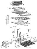 Section Diagram and Parts List for TBX18ALRLWH  General Electric Refrigerator