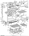 Section Diagram and Parts List for TBX18DLRRWH  General Electric Refrigerator