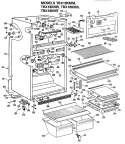 Section Diagram and Parts List for TBX18KMTRAD  General Electric Refrigerator