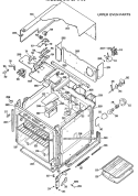 UPPER OVEN PARTS Diagram and Parts List for JKP27*J5  General Electric Wall Oven