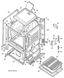 Section Diagram and Parts List for JGBS04GPN1  General Electric Range