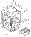 Section Diagram and Parts List for JGBC12GEN1  General Electric Range