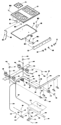 Section Diagram and Parts List for JGBS15GEK5  General Electric Range