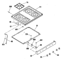 Section Diagram and Parts List for JGBS03PK2  General Electric Range