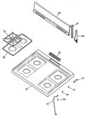 Section Diagram and Parts List for JGBS04EN1  General Electric Range