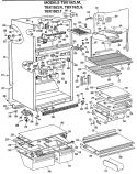 Section Diagram and Parts List for TBX19ZLSRAD  General Electric Refrigerator