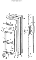 FRESH FOOD DOOR Diagram and Parts List for TFX24ELK  General Electric Refrigerator