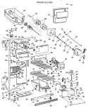 FREEZER SECTION Diagram and Parts List for TFX24ELK  General Electric Refrigerator